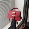 Bags Fashion Small Square Bags Niche Versatile Shoulder Bags Textured Hardware Messenger Bags