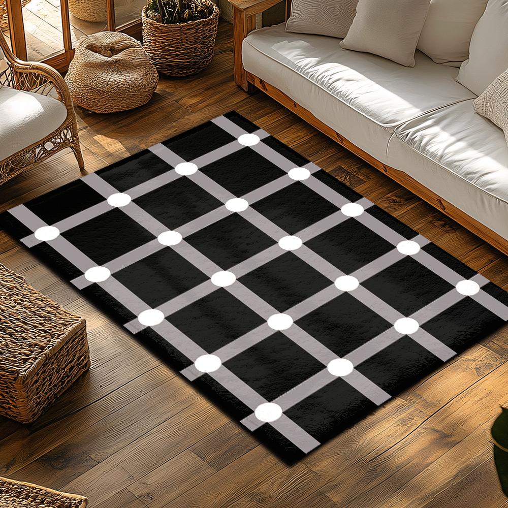Stylish Area Rug Modern Geometric Pattern Non Slip Floor Mat Living Room Bedroom Decor Home Accent Carpet Stylish Home Design
