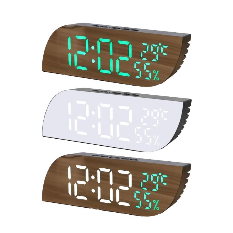 Alarm Clock with HumidityIndoor Temperature Bedroom Electric Clock LED Clock