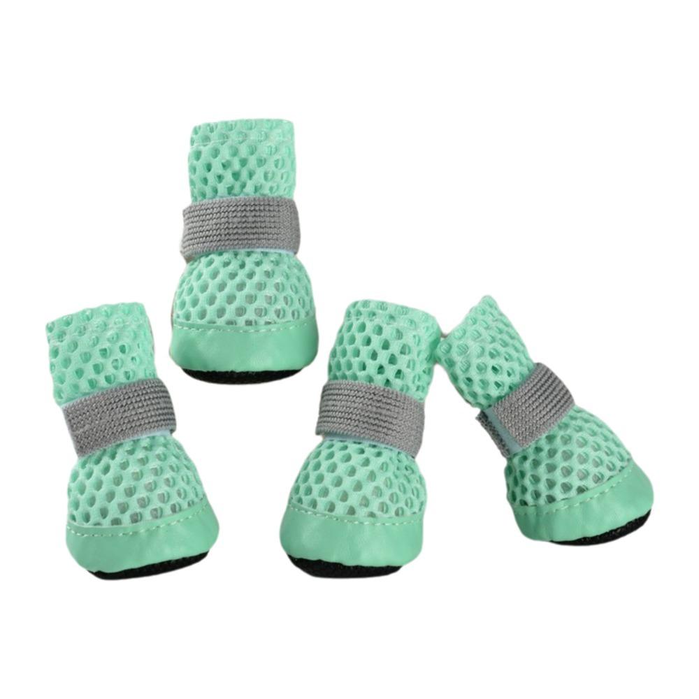 4PCS/SET Wear Resistant Dog Mesh Shoes Breathable Dog Net Shoes For Dogs Cats