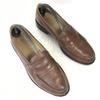 Vintage 60s-70s Friedman Leather Coin Loafers Size 8.5 26.5 Brown Business Service Shoes(USED)