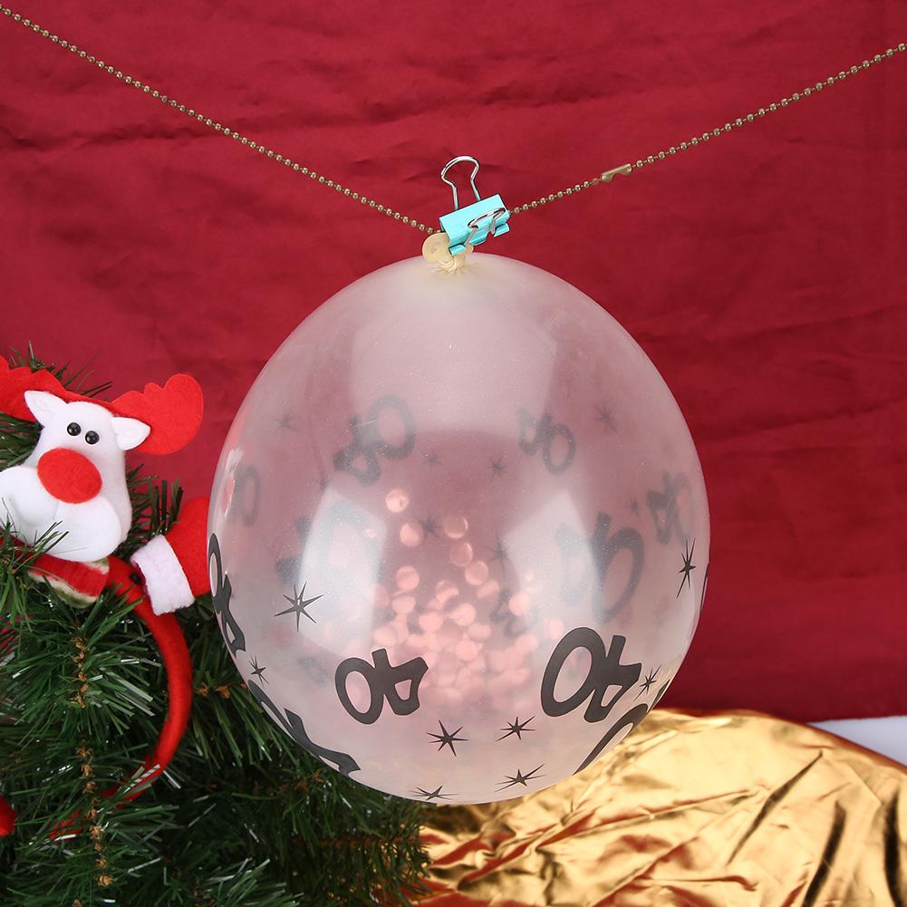 10Pcs Latex Transparent Balloon with Nnumber 40 Pattern for Birthday Party Wedding Anniversary Decorate