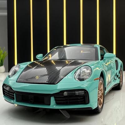1:32 911 Turbo S игрушечная модель легкосплавного автомобиля, литой металлический корпус, суперспортивный автомобиль с функцией инерционного движения, игрушки для детей, подарки