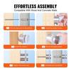 Glass Clamp 10 PCS Square Railing Bracket for 0.31 "-0.62 " Glass Silver