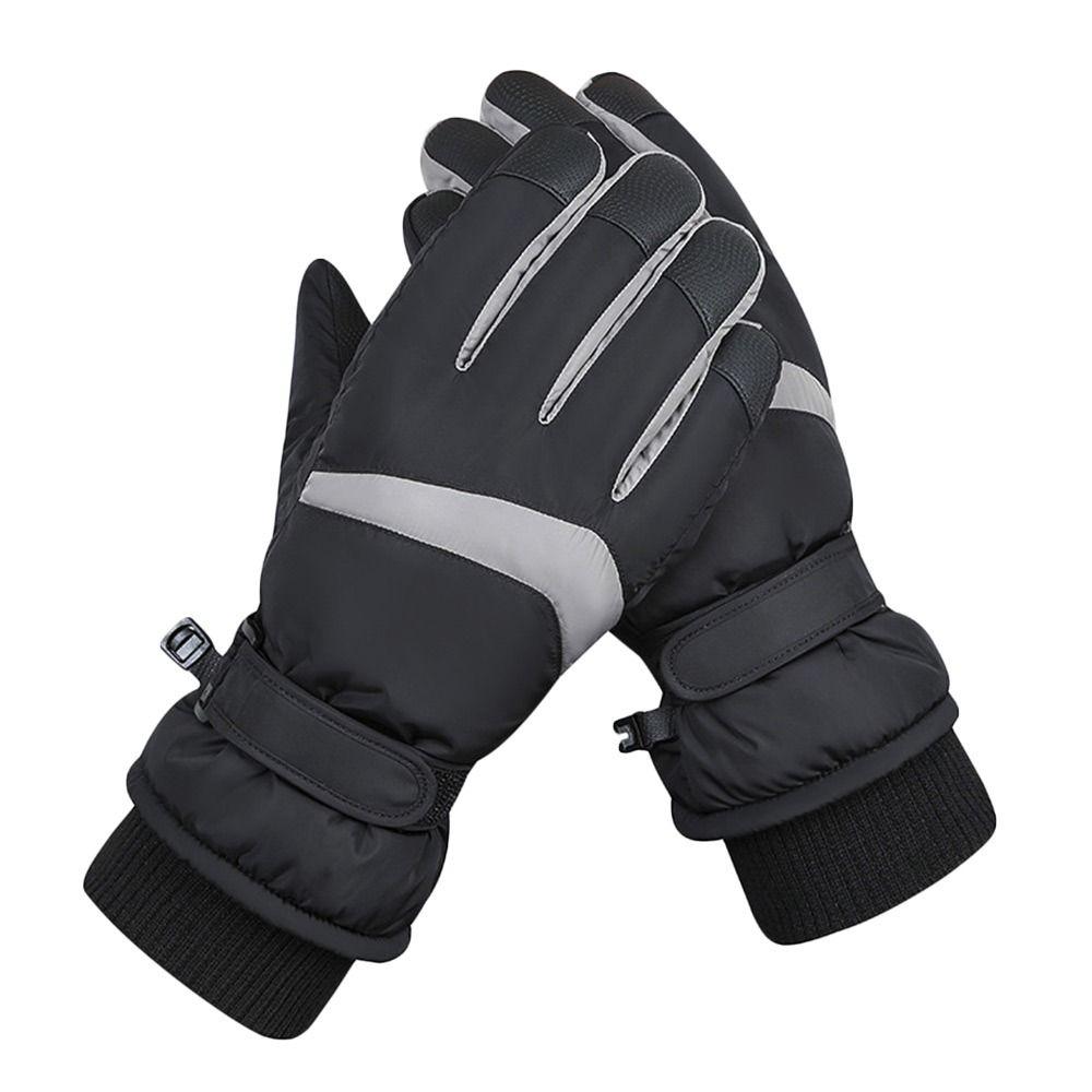 Fleece Driving Mittens Non-slip Ski Gloves Adjustable Touch Screen Gloves Outdoors