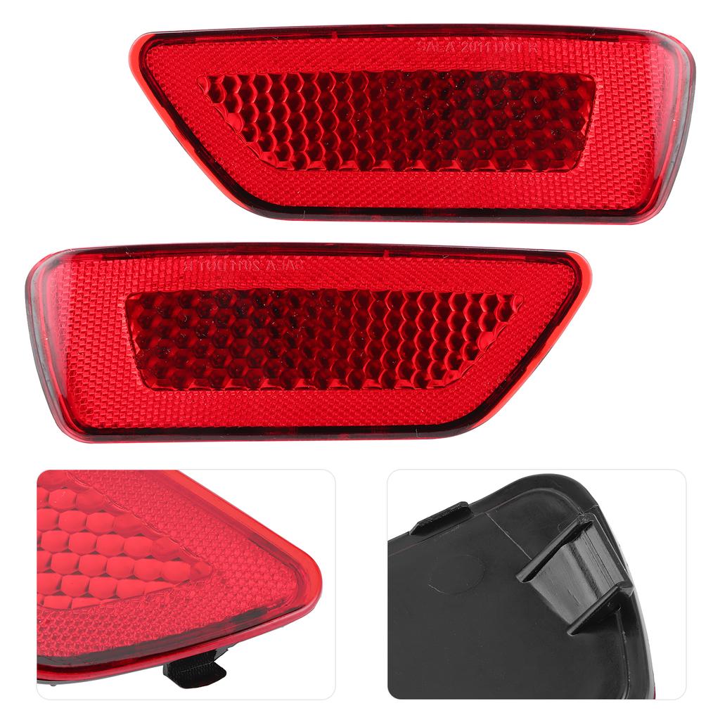 2Pc Car Rear Bumper Tail Parking Brake Light Warming Signal Reflector Lamp Cover No Bulb for Dodge Journey AVP/Crew/Crossroad/GT