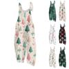 Women's Jumpsuit  Print Casual Loose Vintage Shoulder Strap Cotton Linen