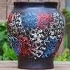 Hand-painted Retro Ceramic Plant Pot for Outdoor Decor - Large, Breathable Design for Succulents and Green Plants