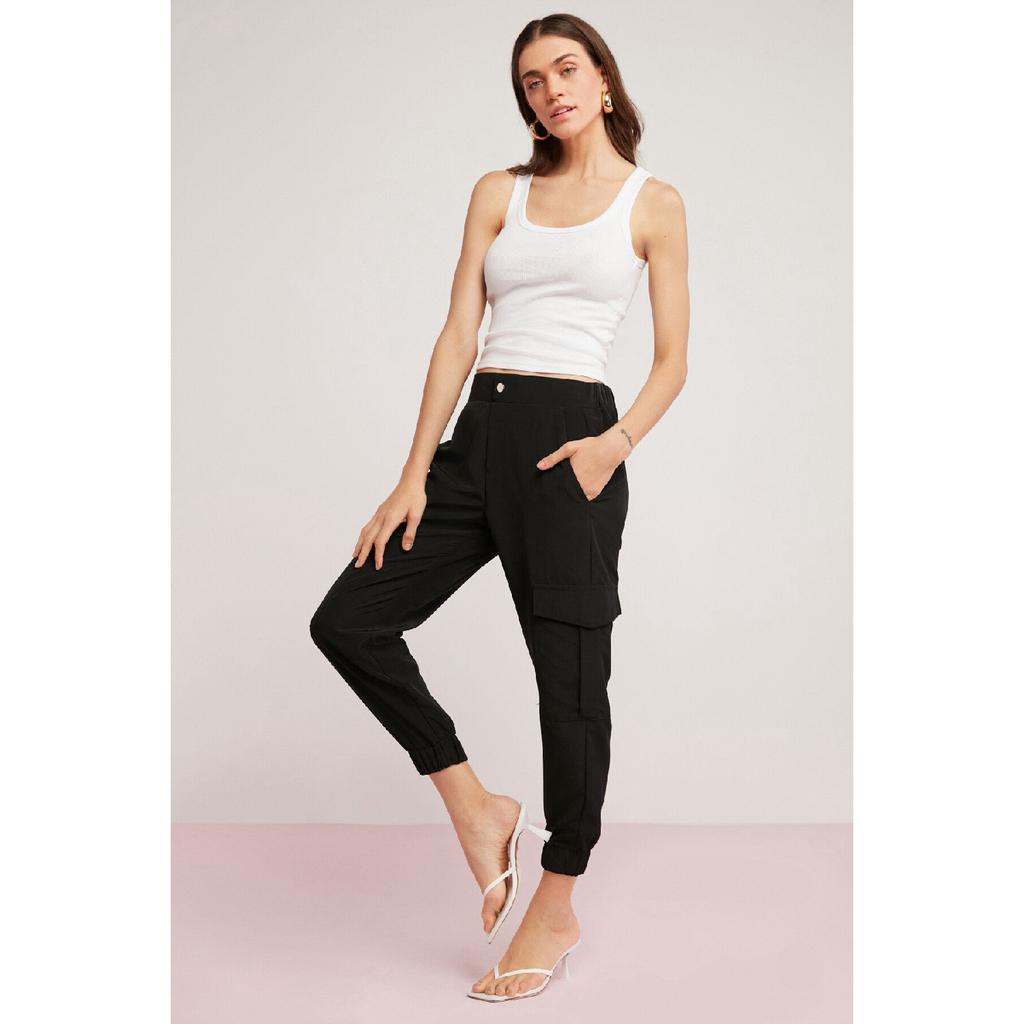 Lllesol Женская базовая белая майка в рубчик на толстых бретелях