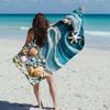 Пляжное полотенце «Морская звезда и ракушка» – Быстросохнущее, Ультраабсорбирующее из микрофибры, Легкое и большого размера, для пляжа, бассейна, путешествий