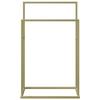 VidaXL Freestanding Towel Rack Gold 48x24x78.5 Cm Iron 343089