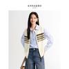Женский жилет-кардиган Annakou в стиле Fair Isle из ягнячьей шерсти