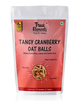 Клюквенные овсяные шарики (125 г), Cranberry Oat Balls,  True Elements