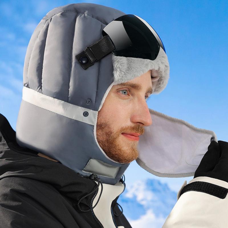 Winter Warm Waterproof Windproof Trooper Hat with Removable Mask Coldproof Skiing Caps