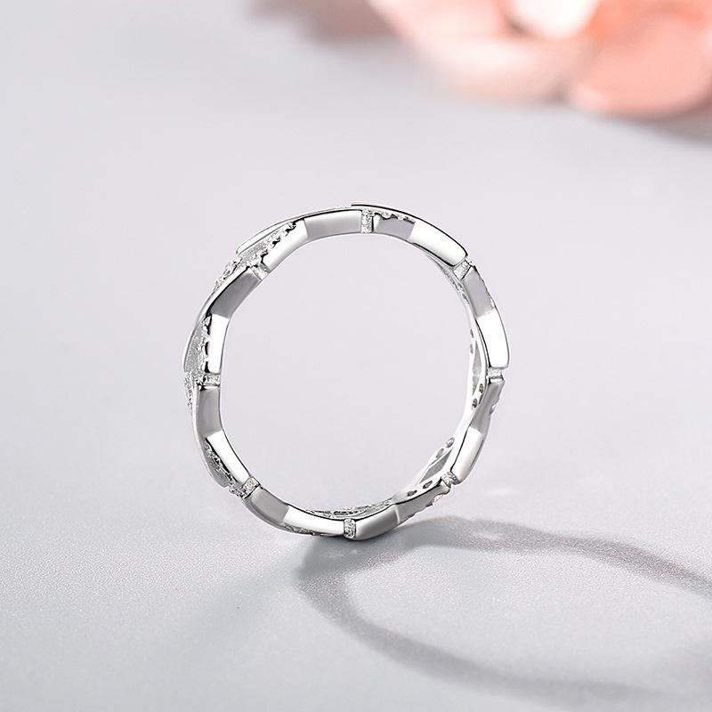 Ada Jewelry Gioielli Argento 925 New Classic Micro Pave Cubic Zirconia Finger Rings for Women