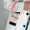 Корейский чехол для телефона с большим браслетом-цепочкой для Samsung Galaxy Zflip 5g Zflip 3 Z Flip 4, прозрачный противоударный бампер, мягкая задняя крышка