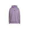 Adidas SS24 True Healing Series Z.N.E. Overhead Hoodie Solid Color Logo Sports Casual Hoodie Women Hoodies Dark-Gray Purple IN5123
