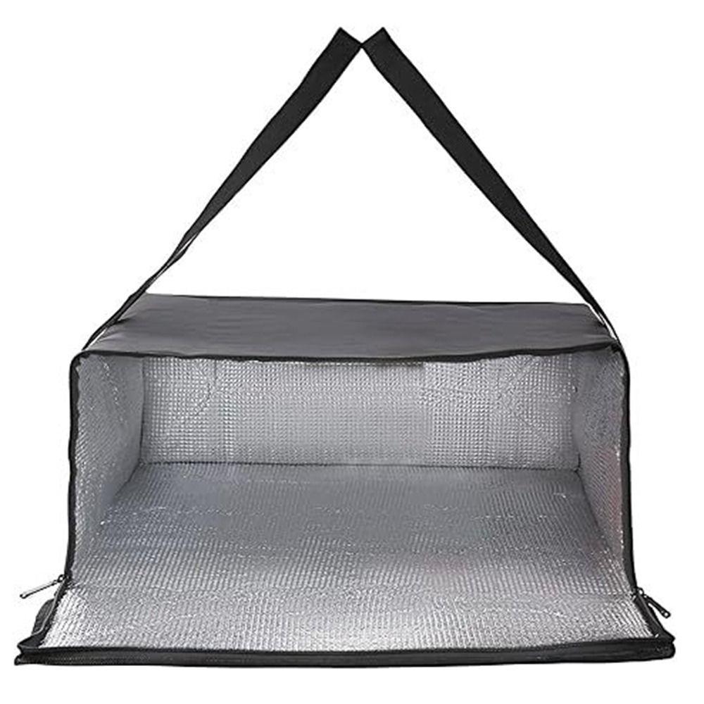 Fully Insulated Pizza Carrier Bag Dual Zippers Food Delivery Bag Takeout Catering