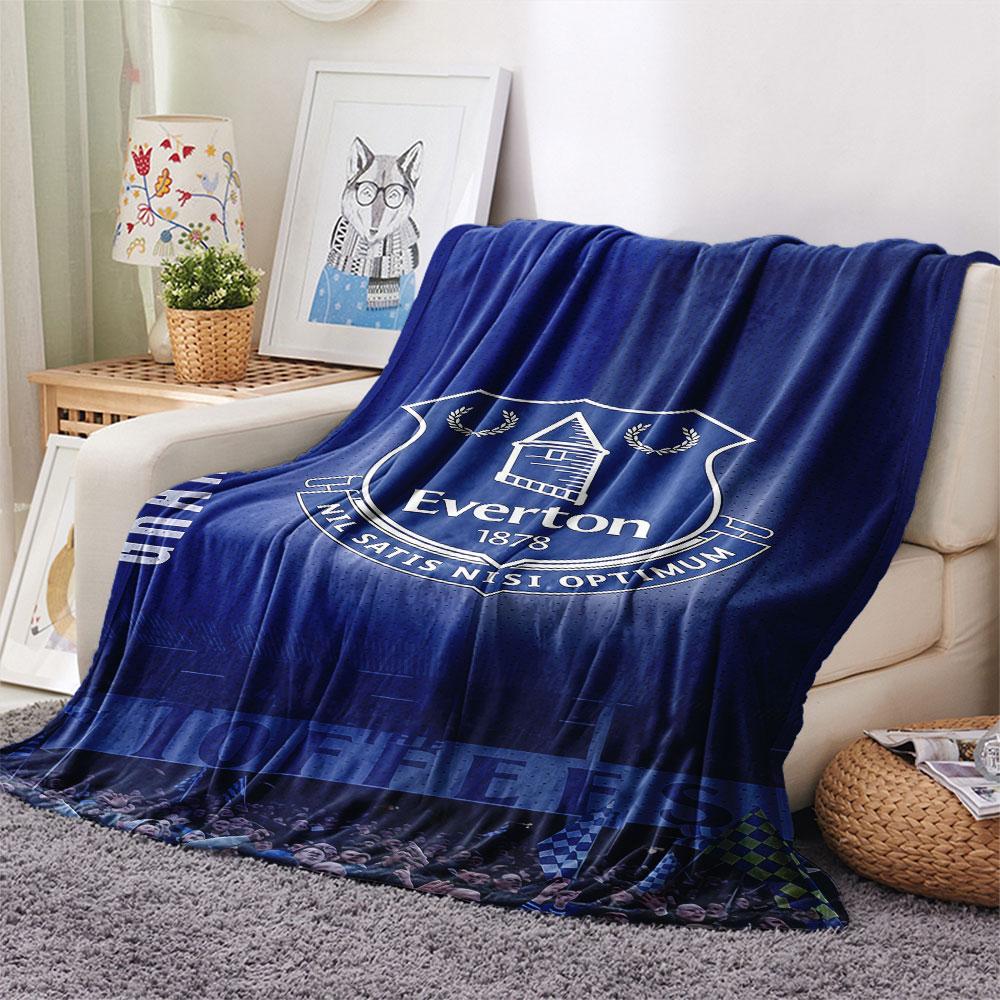 1PC Everton F.C Patterned Flannel Blanket Suitable For All Seasons for Home Decor Warmth and Comfort Gifts Holiday Present