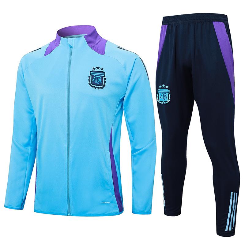 2024 country captain zipper Argentina Portugal Italy Brazil Germany warm-up jersey football jersey