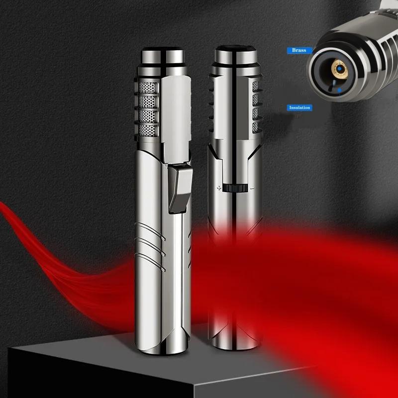 2025 новая версия 1800° распылительная газовая зажигалка металлическая уличная ветрозащитная синяя мощное пламя распылительная зажигалка горелка сварочный инструмент