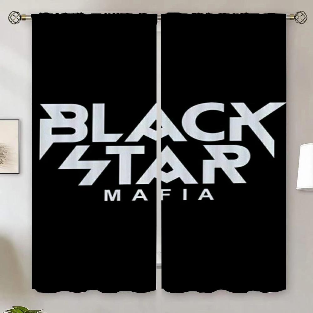 Wu T-tang Clan Elegant Room Curtains for Living Room Modern Home Decoration Blind Blackout Curtain Tiebacks Black Out Curtains