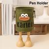 Подставка для ручек Мультяшный стиль Большой рот Длинные ноги Форма Органайзер для ручек Большая вместимость Офисные Школьные Канцелярские принадлежности