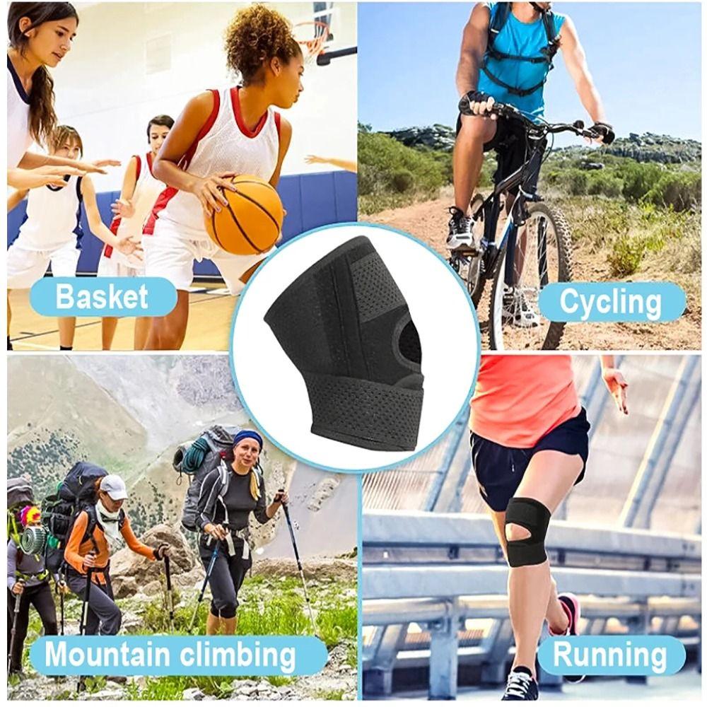 Регулируемый наколенник с боковыми стабилизаторами, наколенник, 1 шт., для облегчения спортивных травм, суставов