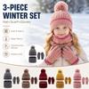 Thicken Winter Hat Scarf Gloves Knitted Thickened Knitted Hat Knitted Hat Set  Autumn And Winter
