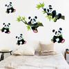 Cartoon Bamboo Panda Wall Sticker Waterproof Wallpaper Decal Panda Mural Decals Dormitory
