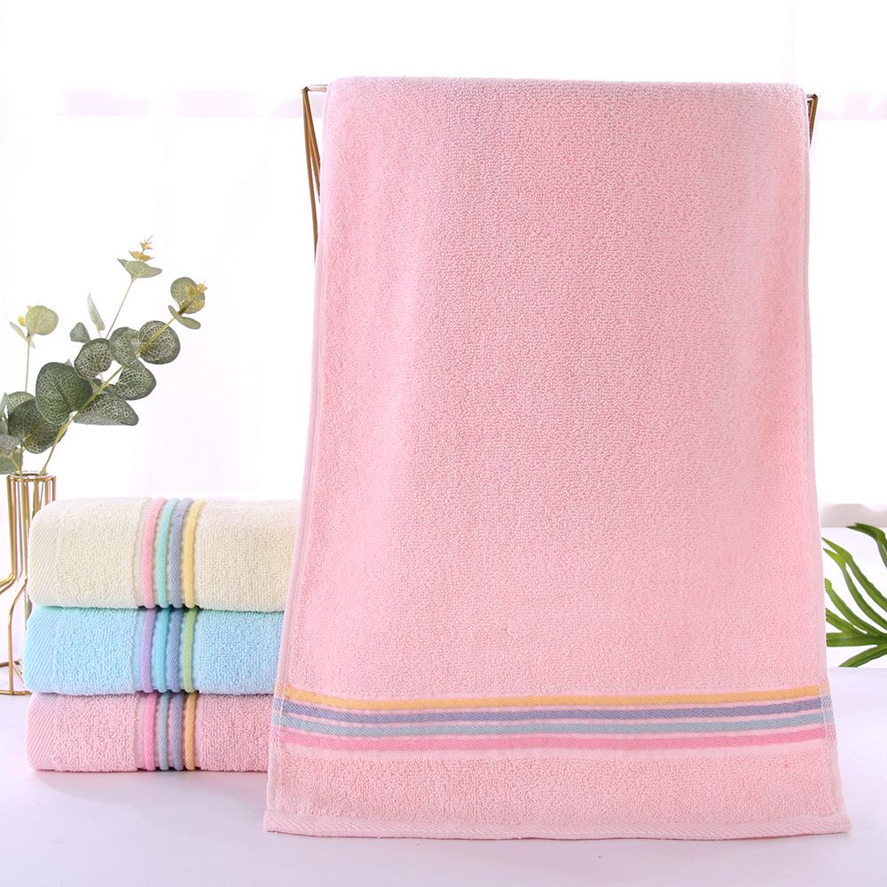 Мягкое, впитывающее полосатое полотенце для лица - хлопковая смесь для домашнего использования