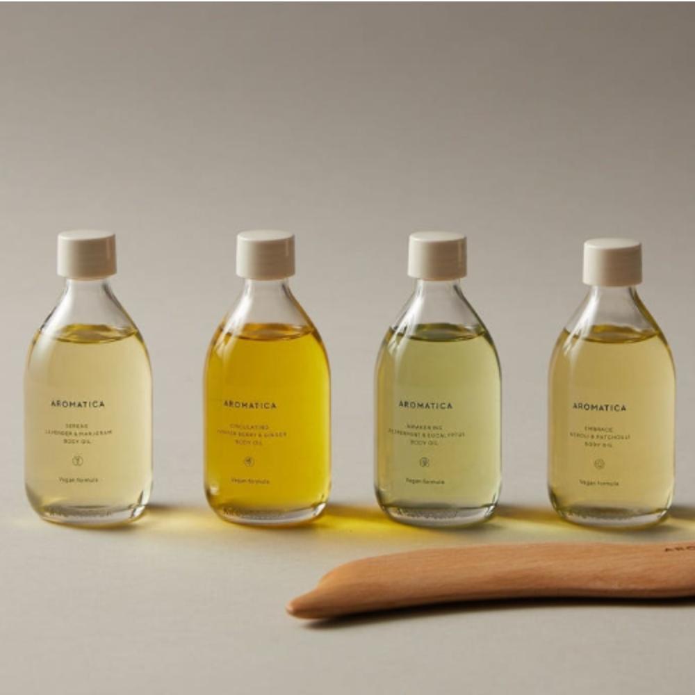 AROMATICA Спокойное масло для тела 100 мл и набор для массажа Гуаша для тела «Дельфин» Ритуальный подарочный набор для ухода за телом