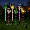 Christmas Tree Lights Solar Stake Lamp Animated LED Lawn Decor Soft Warm Lighting for Garden Path Holiday Display Lights