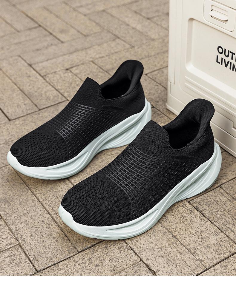 Универсальные летние спортивные слипоны из Flyknit - Удобная амортизация для мужчин и женщин