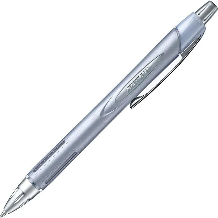 Ручка-роллер Mitsubishi Pencil Jetstream с резиновым покрытием, 0,7 мм, серебристая, упаковка 10 шт., SXN25007.26