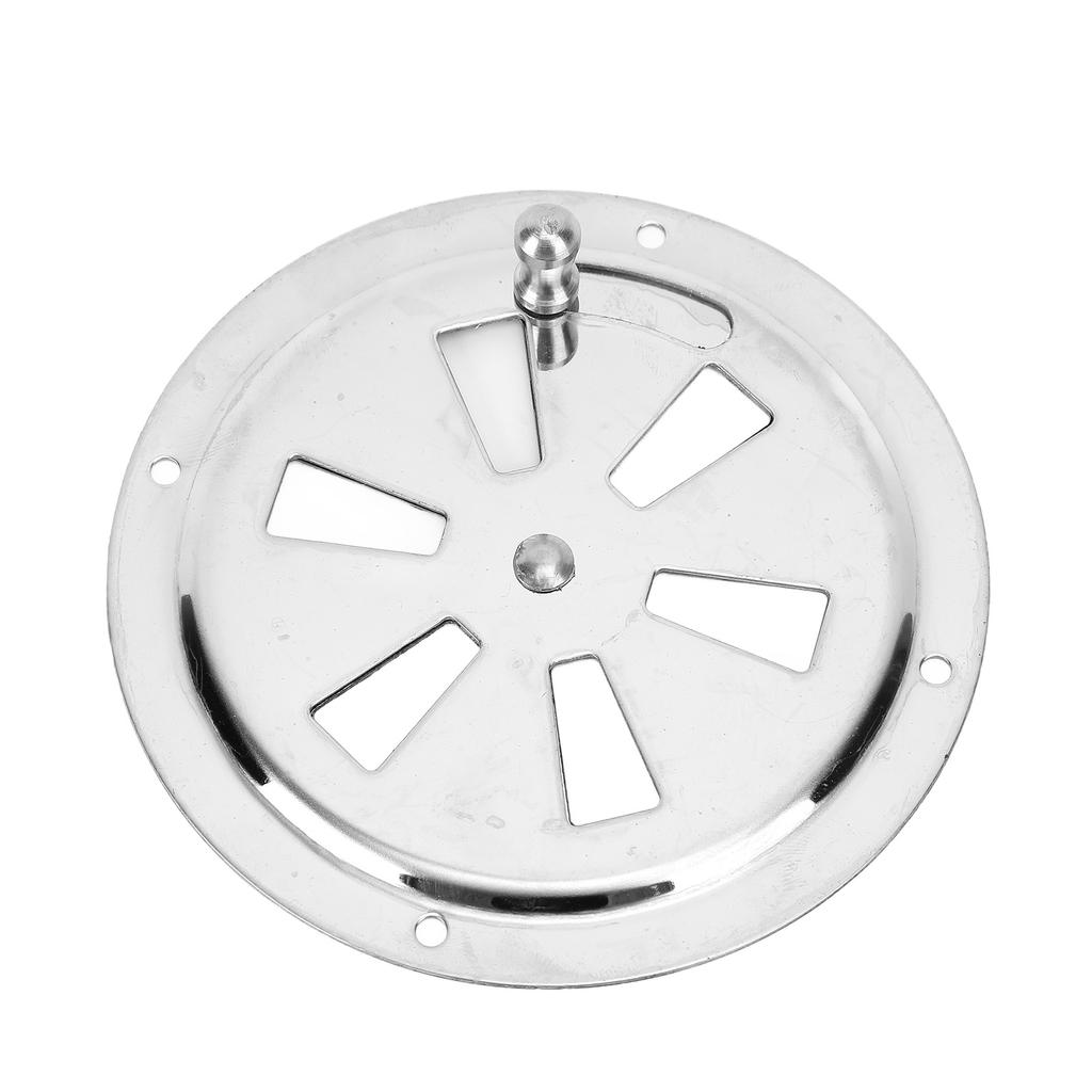 4 Inch Round Louver Vent Cover with Side Knob Adjustable 316 Stainless Steel Air Vent Grille for Boats Marine Yacht Home