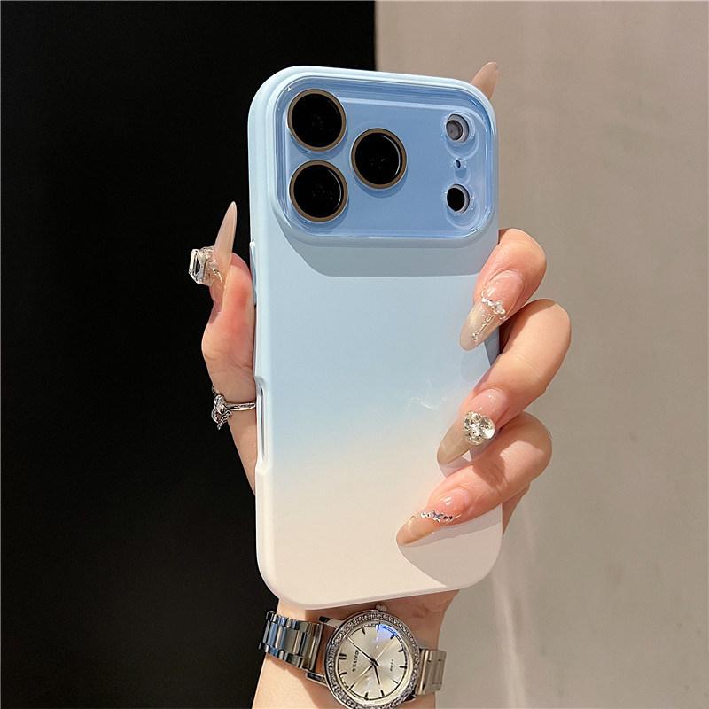 Чехол из жидкого силикона с градиентом для iPhone 17 Pro Max с защитной пленкой на 16 линз