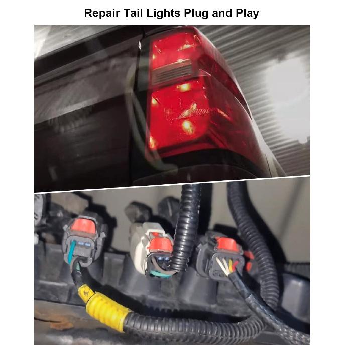 Passenger Side Tail Light Wiring Harness Lamp 23295977 Fit For Silverado GMC Sierra 1500 2500 HD 3500 HD 2016- For Three Bulb Plug Harness