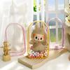 Color Transparent Protective Case Organization Box Doll Outdoor Display Bag With Keychain Doll Accessories