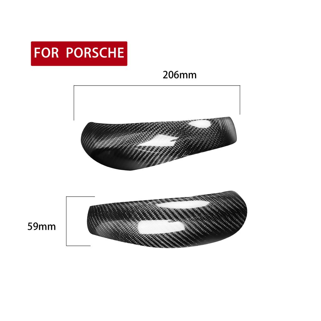 2Pcs Rearview Mirror Cover Add-On Carbon Fiber Cap Fit For Porsche 911 (997.1) 2005-2008