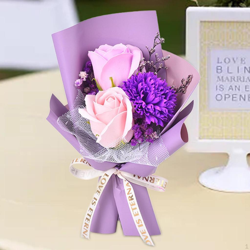 Мини-букет цветов из мыла, искусственный цветок для ванны, подарок на День Святого Валентина, цветочная композиция для