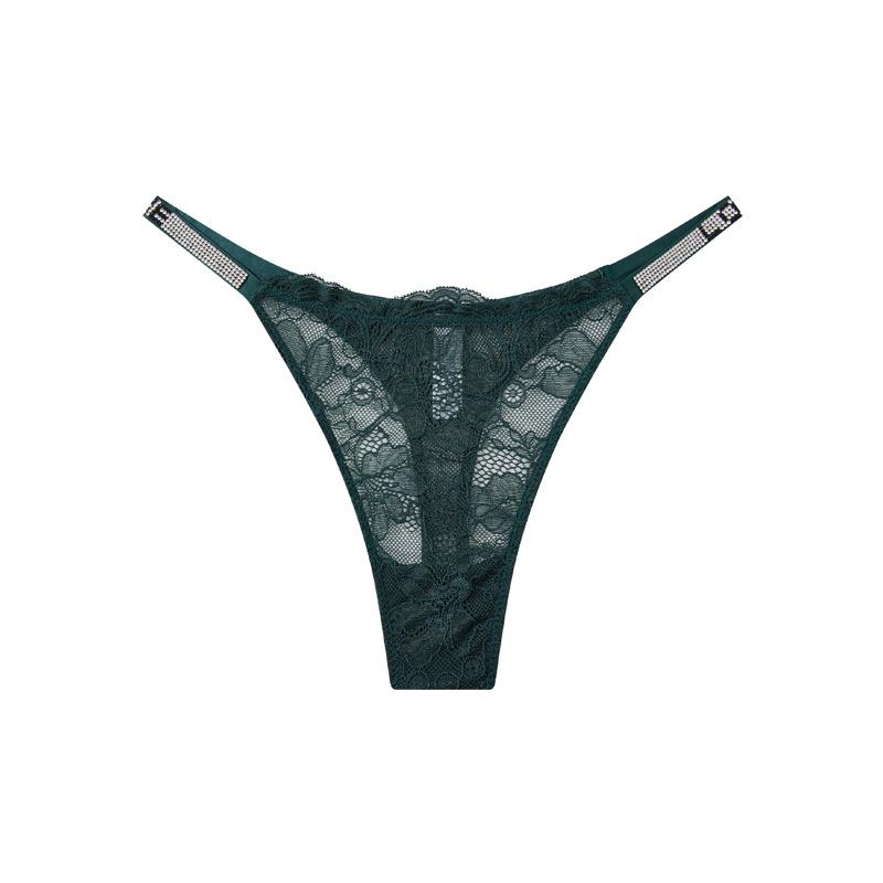 Сексуальные кружевные стринги со стразами: Бесшовные, на тонких бретельках, Прозрачные трусики