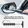 Автомобильный стеклоочиститель для зеркала заднего вида, телескопическая выдвижная щетка из нержавеющей стали с многослойной насадкой, щетка для чистки зеркала, щетка для чистки