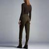 Moncler Осенне-зимняя коллекция 2022 года Однотонные Брюки-джоггеры с drawstring и манжетами Женские брюки Зеленый H20938H00012809LC833