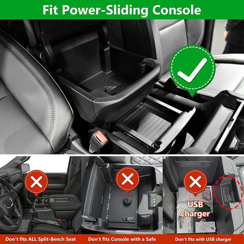 Car Interior Accessories for 2025 2025 2025 2025 GMC Yukon Chevy Tahoe Suburban Central Console Organizer Armrest Storage Box