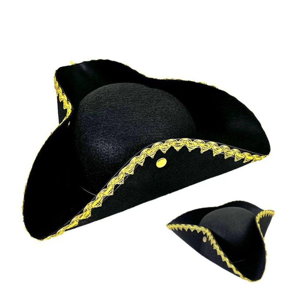 Jack Hat Cosplay Pirate Hat Stage Performance Dress Up Captain Hat Decoration Funny Adult Tricorn Hat Costume Accessories