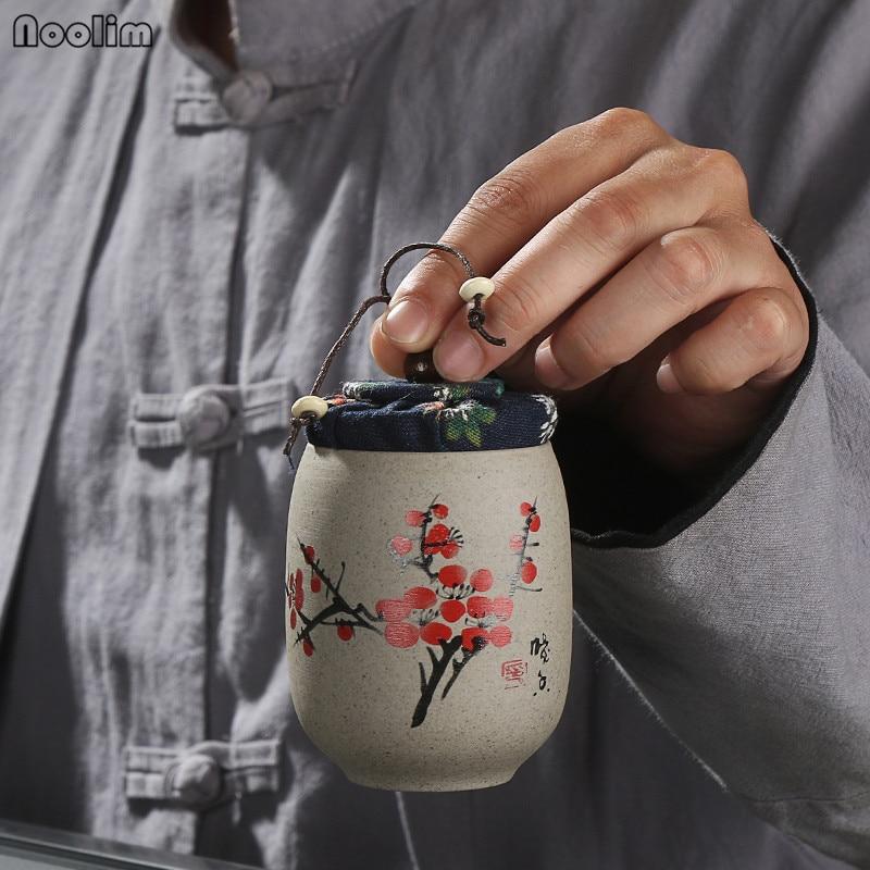 Чайница для пуэра, сырая керамика, портативные дорожные банки, фарфоровая керамическая канистра, банка для хранения кунг-фу