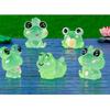 Creative Glow In The Dark Frog Ornaments Resin Craft Animals For Desk Car