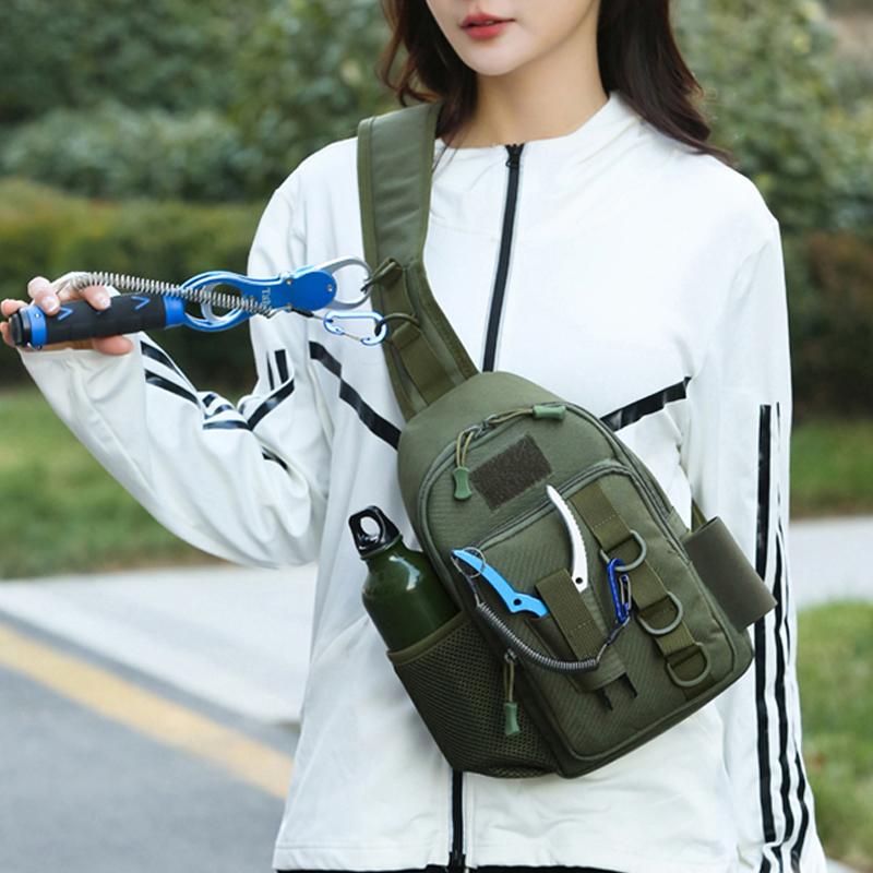 Новая нагрудная сумка Luya, многофункциональная, для активного отдыха, спорта, досуга, тактическая, из холста, сумка кроссбоди, водонепроницаемая, портативная, сумка для хранения удочек