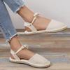 Fashion Fashion Zapatos Para Mujeres Heel Rope Womens Flats Lace-Up Espadrilles Summer Sandals Female Strap Shoe 2024 Tênis Chaussure